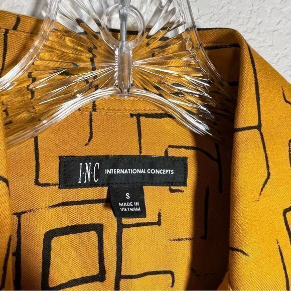 International Concept‎ Yellow Geometric Long Sleeves Button Down Shirt Womens S - Picture 5 of 7